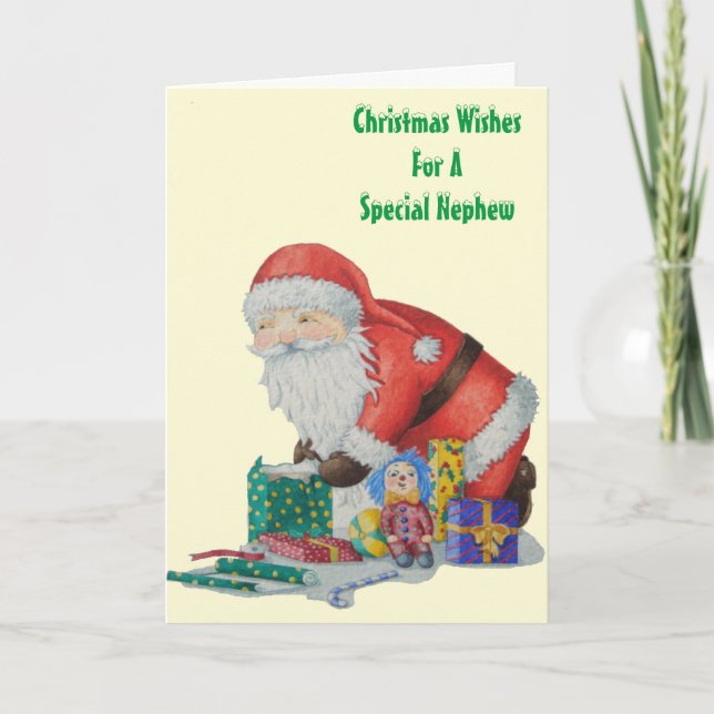 Weihnachtsgeschenke und -spielzeug feiertagskarte (Vorderseite)
