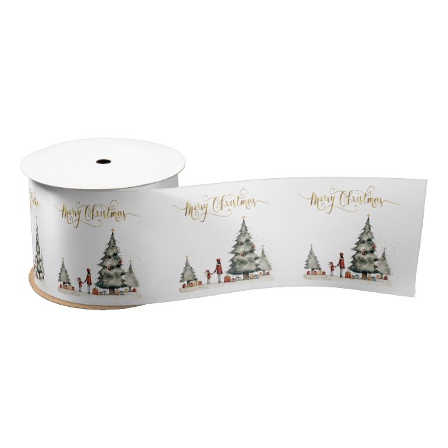 Weihnachtsgeschenke unter dem Baum Satinband (Spule)