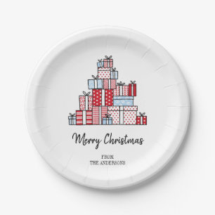Weihnachtsgeschenke Urlaubspapiere Teller