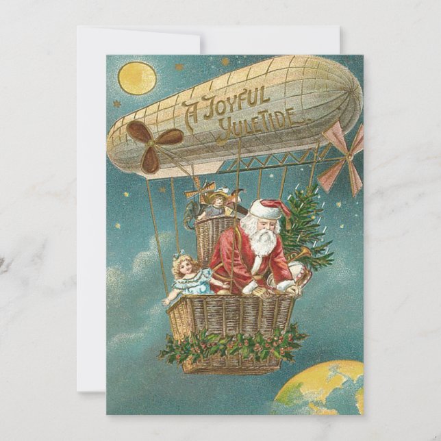 Weihnachtsgeschenke Weihnachtsbaumballon Feiertagskarte (Vorderseite)