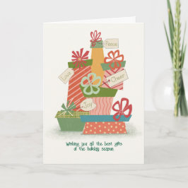 Weihnachtsgeschenke Whimsical Illustration Karte