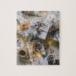 Weihnachtsgeschenke White Jigsaw Puzzle