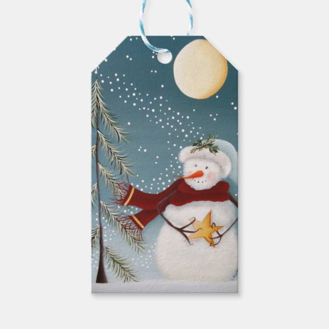 Weihnachtsgeschenke - Wünsche nach einem Stern Geschenkanhänger (Vorderseite)