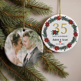 Weihnachtsgeschenke zum 35. Hochzeitstag Ornament