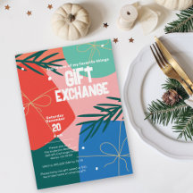 Weihnachtsgeschenketausch Bunte Weihnachtsfeier