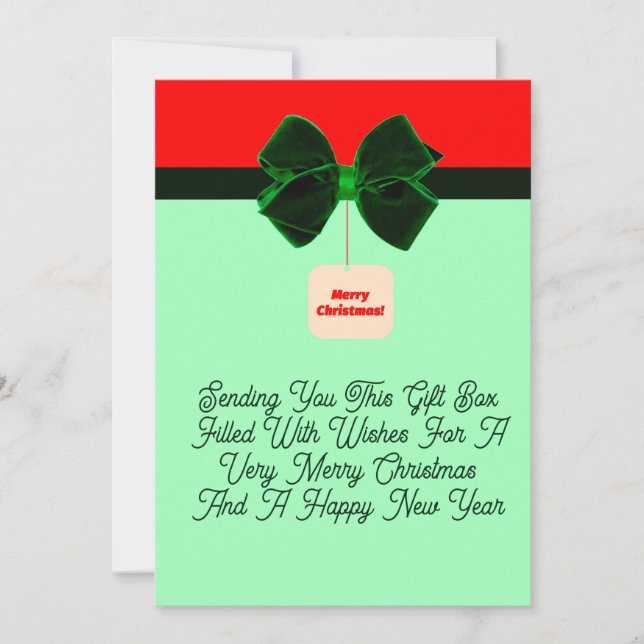 Weihnachtsgeschenkkarte Feiertagskarte (Vorderseite)