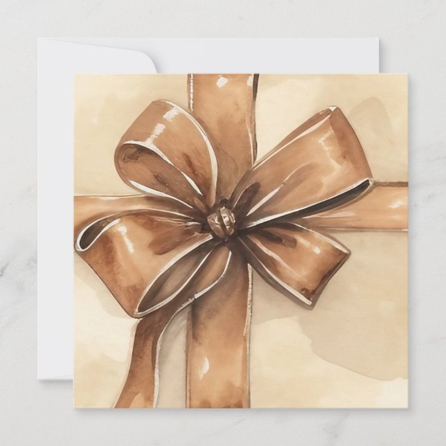 Weihnachtsgeschenkkarte für Aquarellen Ankündigung (Vorderseite)