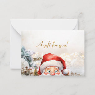 Weihnachtsgeschenkkarte Mitteilungskarte