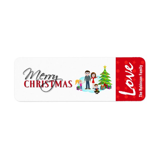 Weihnachtsgeschenkkleber (Vorne)