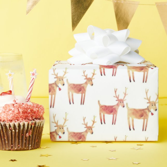 Weihnachtsgeschenkpackung Rentiere Geschenkpapier (Geburtstagsparty)