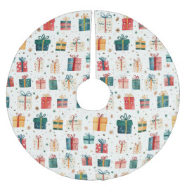 Weihnachtsgeschenkpakete Vintag Polyester Weihnachtsbaumdecke