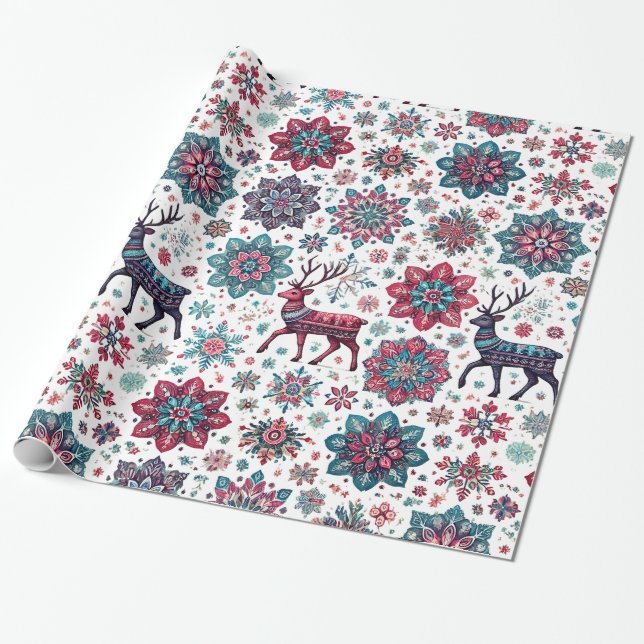 Weihnachtsgeschenkpapier Geschenkpapier (Ungerollt)