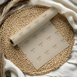 Weihnachtsgeschenkpapier Holiday Luxe | Beige Geschenkpapier