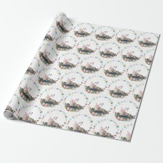 Weihnachtsgeschenkpapier mit Pferdebild Geschenkpapier