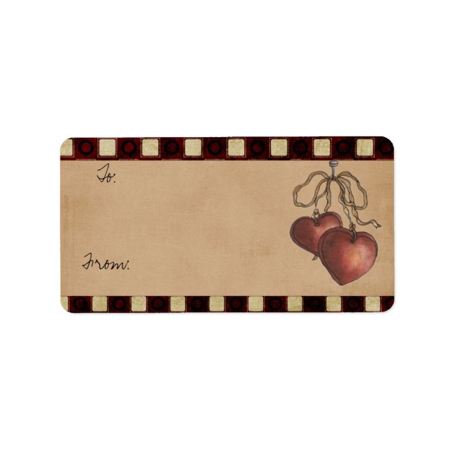 Weihnachtsgeschenktafeln Adressaufkleber (Vorne)