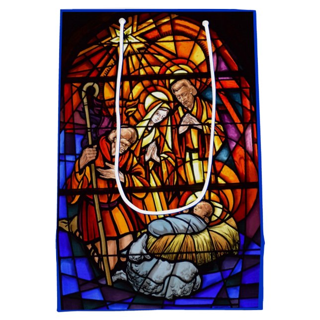 Weihnachtsgeschenktasche aus Glas Mittlere Geschenktüte (Rückseite)