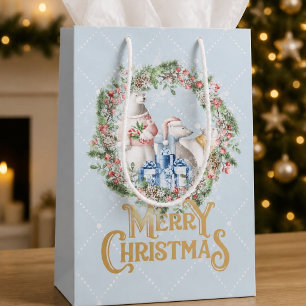 Weihnachtsgeschenktasche Eisbär Mittlere Geschenktüte