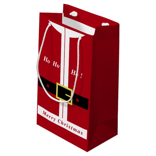Weihnachtsgeschenktasche - Funny Kleine Geschenktüte (Rückseite Schrägansicht)