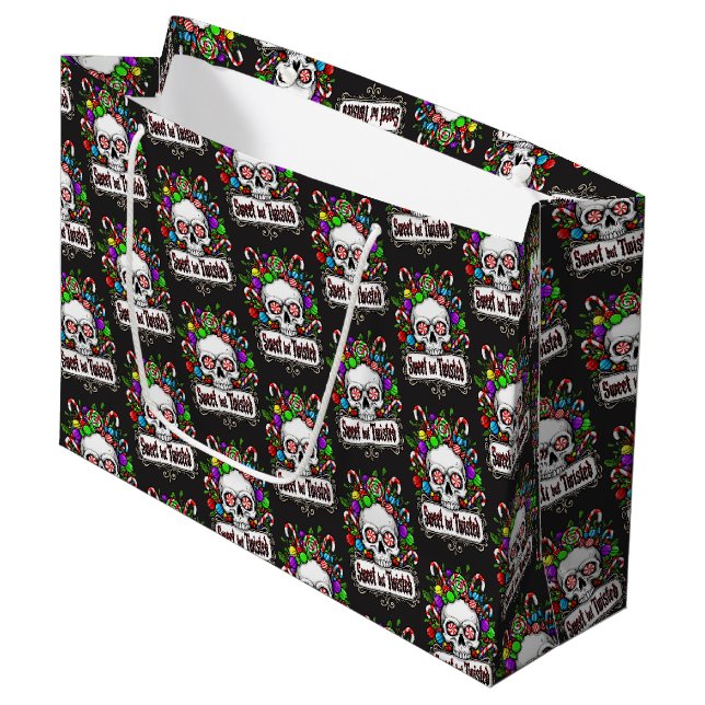 Weihnachtsgeschenktasche Große Geschenktüte (Vorderseite Schrägansicht)