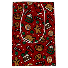 Weihnachtsgeschenktasche in Rot Mittlere Geschenktüte