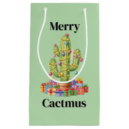 Weihnachtsgeschenktasche Klein - Merry Cactmus Kleine Geschenktüte