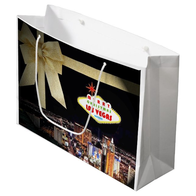 Weihnachtsgeschenktaschen Große Geschenktüte (Vorderseite Schrägansicht)