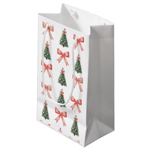 Weihnachtsgeschenktaschen Kleine Geschenktüte (Vorderseite Schrägansicht)
