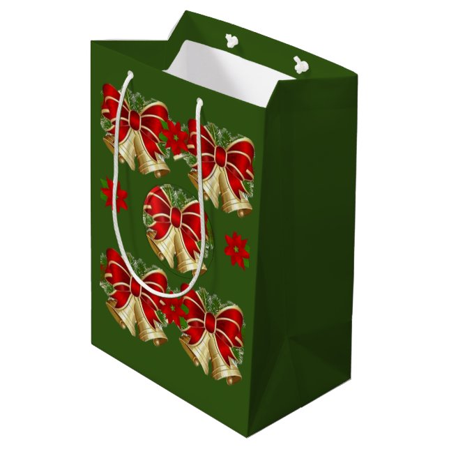 Weihnachtsgeschenktaschen Mittlere Geschenktüte (Rückseite Schrägansicht)