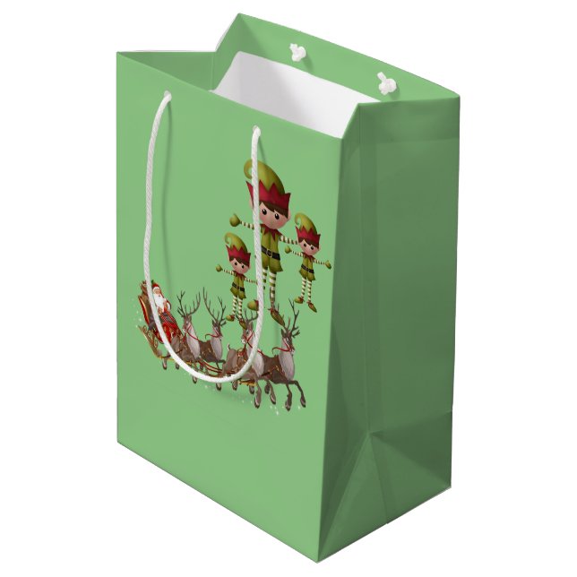 Weihnachtsgeschenktaschen Mittlere Geschenktüte (Rückseite Schrägansicht)