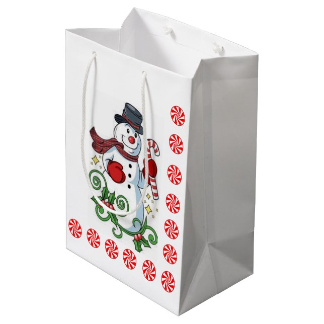 Weihnachtsgeschenktaschen Mittlere Geschenktüte (Rückseite Schrägansicht)