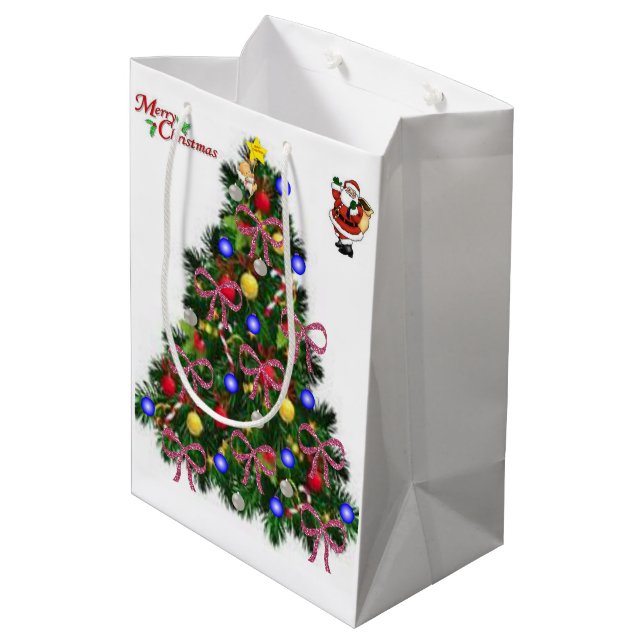 Weihnachtsgeschenktaschen Mittlere Geschenktüte (Rückseite Schrägansicht)