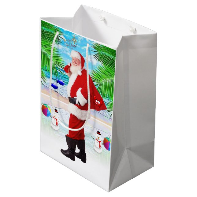 Weihnachtsgeschenktaschen Mittlere Geschenktüte (Rückseite Schrägansicht)