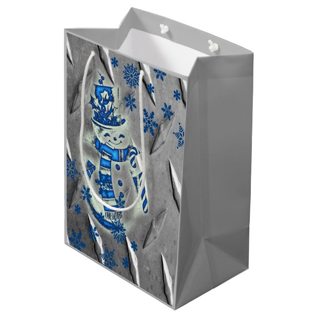 Weihnachtsgeschenktaschen Mittlere Geschenktüte (Rückseite Schrägansicht)