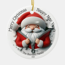 Weihnachtsgeschenkter Zipper Personalisiertes Weih