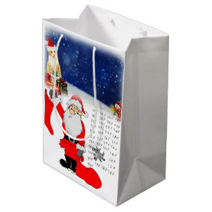 Weihnachtsgeschenktüten Katze Mittlere Geschenktüte