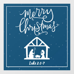 Weihnachtsgeschichte Frohe Weihnachten Blaues Fens Fensteraufkleber