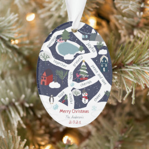 Weihnachtsgeschichte mit Illustrationen Foto Ornament