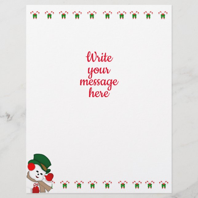 Weihnachtsgeschichten in Buchstabengröße Briefbogen (Vorderseite)