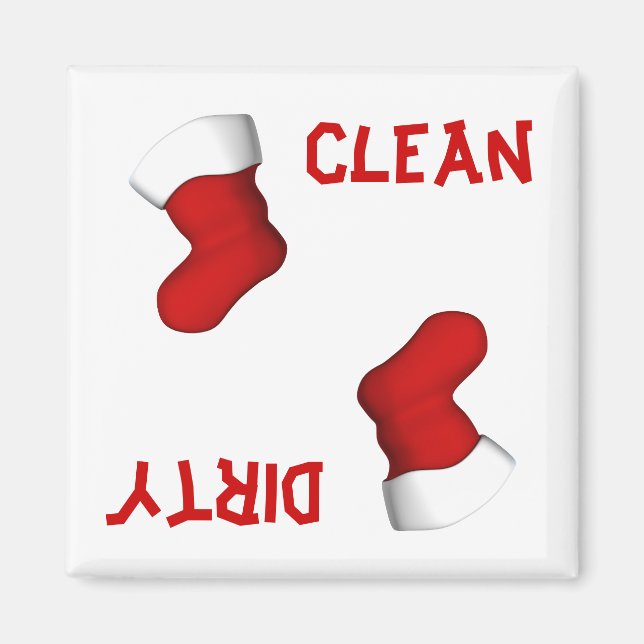 Weihnachtsgeschirrspülmaschine Strumpf Magnet (Vorne)