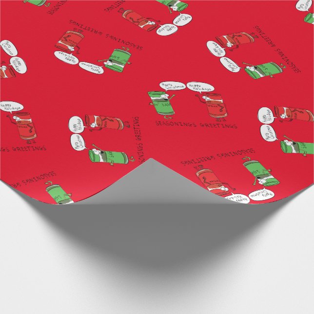 Weihnachtsgeschmack Cartoon Kochen Gewürze Geschenkpapier (Ecke)