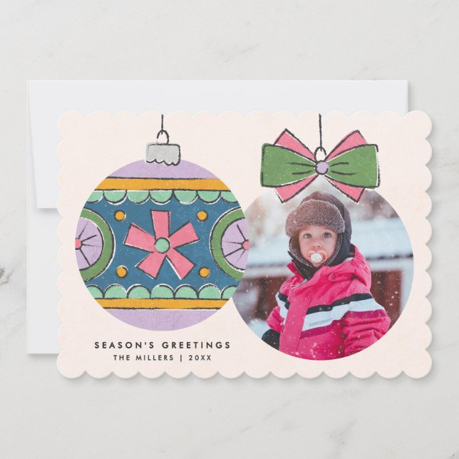 Weihnachtsgeschmack Grußkarte - Lila (Vorderseite)