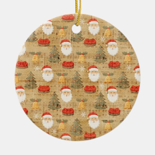 Weihnachtsgeschmack Keramik Ornament (Vorne)