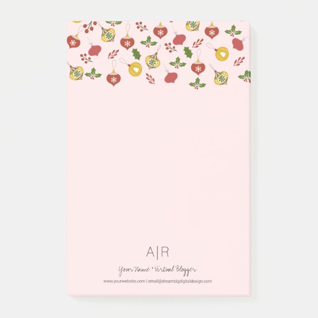 Weihnachtsgeschmack Post-it Klebezettel (Vorderseite)