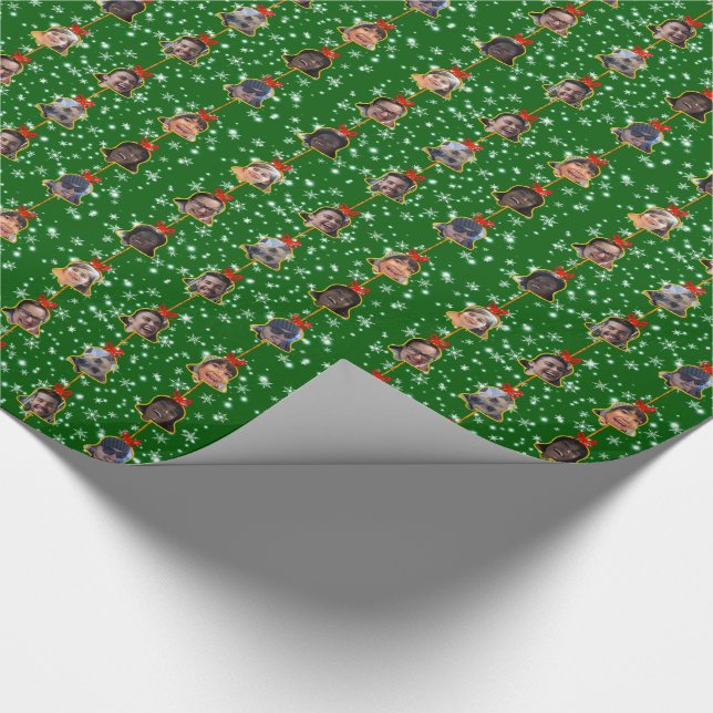 Weihnachtsgeschmuck 9 Fotos D-Green Geschenkpapier (Ecke)