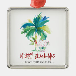 Weihnachtsgeschmuck am personalisierten Strand Ornament Aus Metall