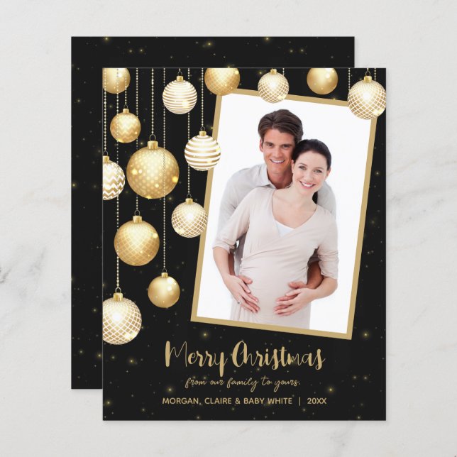 Weihnachtsgeschmuck Foto Weihnachtskarten (Vorne/Hinten)