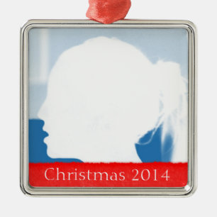Weihnachtsgeschmuck für Foto und Tränen Silbernes Ornament