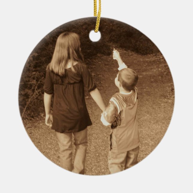 Weihnachtsgeschmuck für Oma im Foto Keramikornament (Vorne)