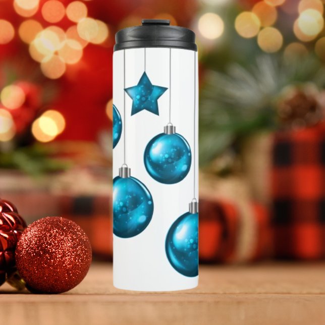 Weihnachtsgeschmuckbälle & Sterne Thermal Tumbler Thermosbecher (Von Creator hochgeladen)