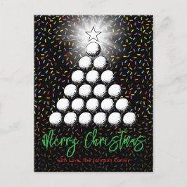 Weihnachtsgestalt der Golf-Familie Feiertagspostkarte
